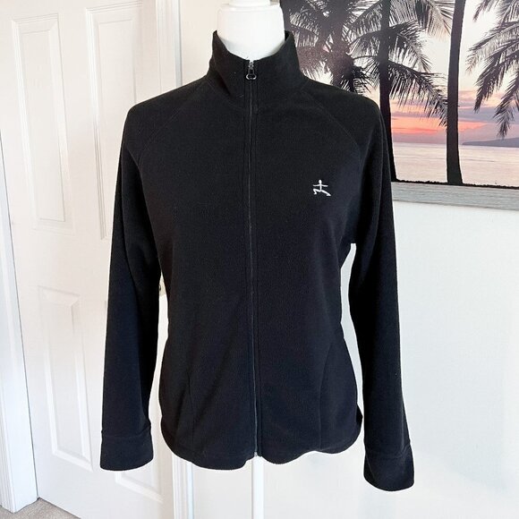 Yoga Fit Tops - Women's Yoga Fit Long Sleeve Fleece | Full Zip | High Neck | Size Large